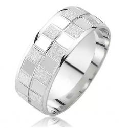 Baklava Desenli Gümüş Alyans Yüzük : GALYANS009