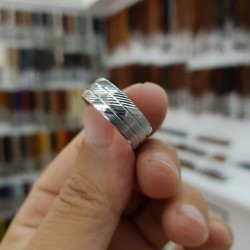 Çapraz Desenli Gümüş Alyans Yüzük : GALYANS007