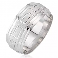 Greek Desenli Gümüş Alyans Yüzük : GALYANS002 Greek Desenli Gümüş Alyans Yüzük : GALYANS002