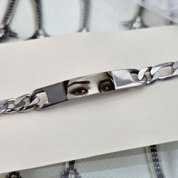 Göz Resimli Paslanmaz Kararmaz Çelik Bileklik