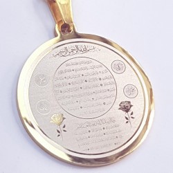 Hilye-i Şerif Yazılı Kararmaz Çelik Kolye : 25 mm