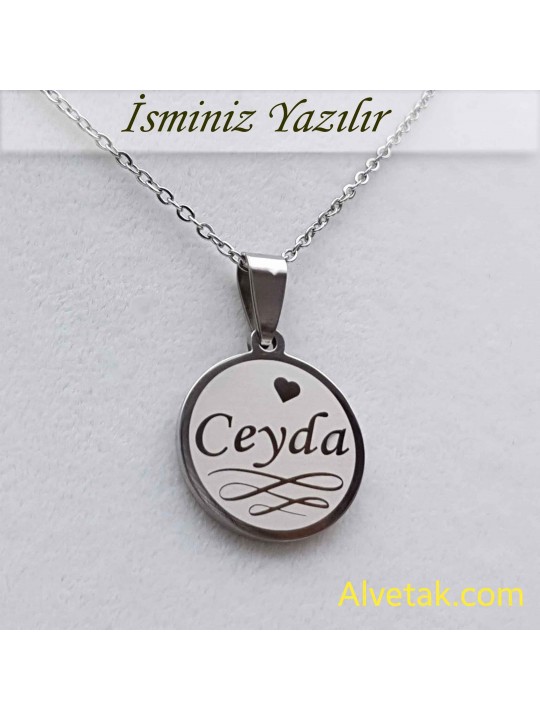 Gri Yakamoz Model İsimli Çelik Kolye [Yuvarlak : 20mm]