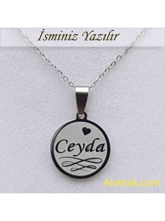 Gri Yakamoz Model İsimli Çelik Kolye [Yuvarlak : 20mm]