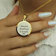 İsimli Aile Kolyesi, Çelik Kolye, Paslanmaz Kolye