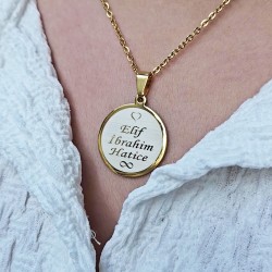 İsimli Aile Kolyesi, Çelik Kolye, Paslanmaz Kolye