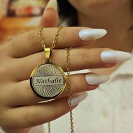 İsimli Kolye, Yaşam Çiçeği, Gold Renk, Kararmaz Çelik