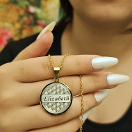 İsimli Kolye, Yaşam Çiçeği, Gold Renk, Kararmaz Çelik