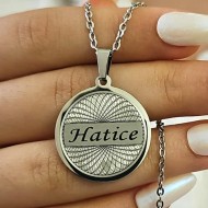 İsimli Kolye, Yaşam Çiçeği, Gümüş Renk, Kararmaz Çelik