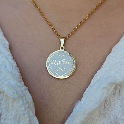 İsimli Kolye, Gold Renk, Kalp Şekilli, Paslanmaz Çelik