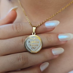 İsimli Kolye, Gold Renk, Kalp Şekilli, Paslanmaz Çelik, Küçük Model
