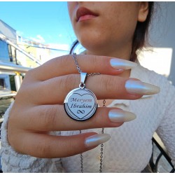 İsimli Kolye, Gümüş Renk, Kalp Şekilli, Paslanmaz Çelik