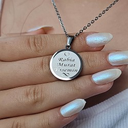 İsimli Aile Kolyesi, Çelik Kolye, Paslanmaz Kolye