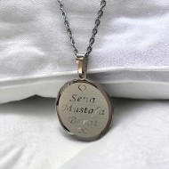 Çok İsimli Gümüş Renk Çelik Kolye Çok İsimli Gümüş Renk Çelik Kolye