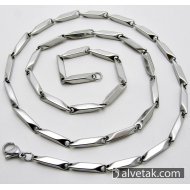 Kararmaz Gri Renk Çelik Zincir Kolye : CELGRIZINC005