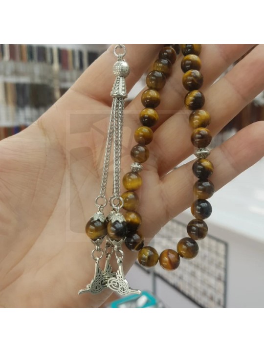 Kaplan Gözü Doğal Taş Tesbih : DTKAPGOZ1