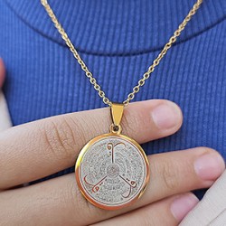 Felak Nas İhlas Kolye, Gümüş Renk, Kararmaz Çelik Kolye, Küçük Model