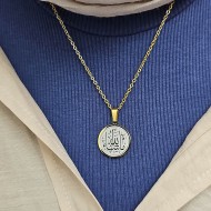 Maşallah Kolye, Kararmaz Çelik Kolye, Gold Renk