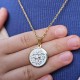Hasbiyallah Ve Nimel Vekil, Kararmaz Çelik Kolye, Gold Renk, 2 cm Uç