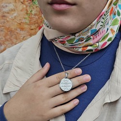 Nazar Ayeti Kolye, Gümüş Renk, Paslanmaz Çelik