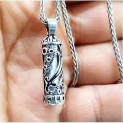 925 Ayar Tüp Gümüş Cevşen Duası Gümüş Erkek Kolye : 15004