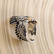 Kartal Figürlü 925 Ayar Gümüş Erkek Yüzük : 00060