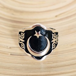 ay yıldız yüzük, zihgir okçu model, 00061