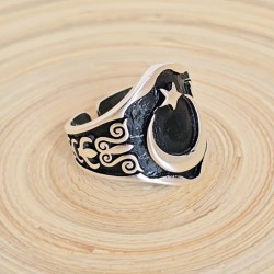 ay yıldız yüzük, zihgir okçu model, 00061 ay yıldız yüzük, zihgir okçu model, 00061