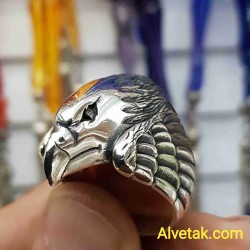 Kartal Figürlü 925 Ayar Gümüş Erkek Yüzük : 00078