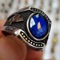 mavi zirkon taşlı 925 ayar gümüş erkek yüzük : 00087 mavi zirkon taşlı 925 ayar gümüş erkek yüzük : 00087