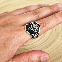 osmanlı tuğra figürlü 925 ayar gümüş okçu -zihgir- erkek yüzük osmanlı tuğra figürlü 925 ayar gümüş okçu -zihgir- erkek yüzük