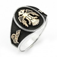 Selçuklu Kartal Gümüş Erkek Yüzük : 00157 Selçuklu Kartal Gümüş Erkek Yüzük : 00157