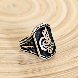 Osmanlı Tuğralı 925 Ayar Gümüş Erkek Yüzük : 00488 Osmanlı Tuğralı 925 Ayar Gümüş Erkek Yüzük : 00488