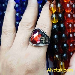 kırmızı zirkon taşlı 925 ayar gümüş erkek yüzük : 00491 kırmızı zirkon taşlı 925 ayar gümüş erkek yüzük : 00491