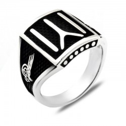 925 Ayar Kayı Figürlü Gümüş Erkek Yüzük : 00539