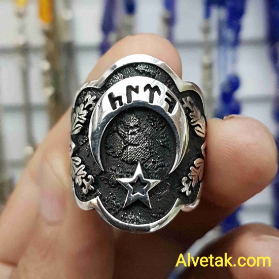 göktürkçe türk yazılı 925 ayar gümüş okçu -zihgir- erkek yüzük : 00551