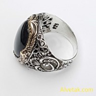 925 Ayar Siyah Oniks Taşlı Gümüş Erkek Yüzük : 00632 925 Ayar Siyah Oniks Taşlı Gümüş Erkek Yüzük : 00632