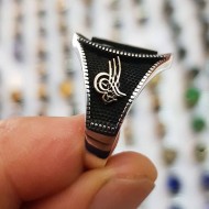 925 Ayar Elif Harfli Gümüş Erkek Yüzük : 00710 925 Ayar Elif Harfli Gümüş Erkek Yüzük : 00710