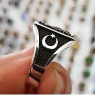 925 Ayar Osmanlı Ordu Armalı Gümüş Erkek Yüzük : 00729 925 Ayar Osmanlı Ordu Armalı Gümüş Erkek Yüzük : 00729