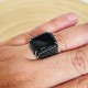 Siyah Oniks Taşlı 925 Ayar Gümüş Erkek Yüzük : 00907 Siyah Oniks Taşlı 925 Ayar Gümüş Erkek Yüzük : 00907