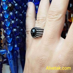 925 Ayar Siyah Oniks Taşlı Gümüş Erkek Yüzük : 00944