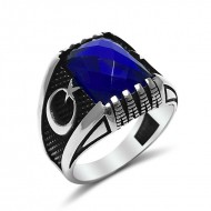 mavi zirkon taşlı 925 ayar gümüş erkek yüzük : 00974 mavi zirkon taşlı 925 ayar gümüş erkek yüzük : 00974