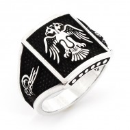 Selçuklu Kartal Gümüş Erkek Yüzük : 01000 Selçuklu Kartal Gümüş Erkek Yüzük : 01000