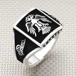 Selçuklu Kartal Gümüş Erkek Yüzük : 01000