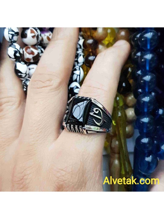 925 Ayar Siyah Oniks Taşlı Gümüş Erkek Yüzük : 01002 925 Ayar Siyah Oniks Taşlı Gümüş Erkek Yüzük : 01002
