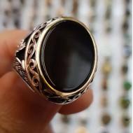 925 Ayar Siyah Oniks Taşlı Gümüş Erkek Yüzük : 01113 925 Ayar Siyah Oniks Taşlı Gümüş Erkek Yüzük : 01113