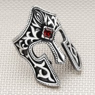 Miğfer Okçu Zihgir 925 Ayar Gümüş Erkek Yüzük : 01144