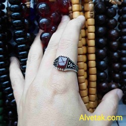 Kırmızı Akik Taşlı 925 Ayar Gümüş Erkek Yüzük : 01715