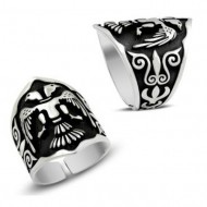 Selçuklu Kartal Gümüş Okçu Zihgir Erkek Yüzük : 01915