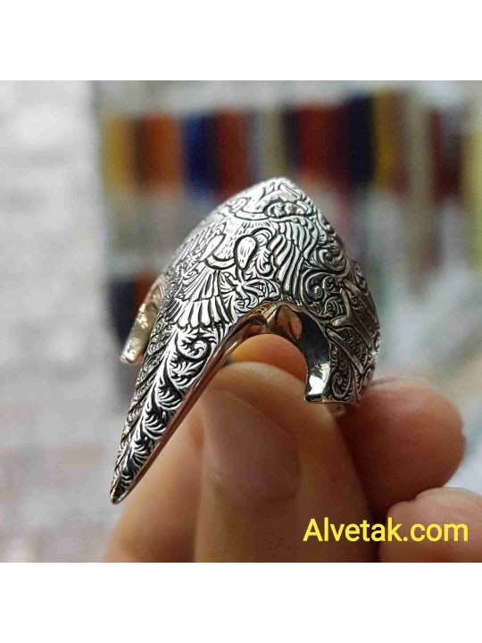 925 Ayar Okçu Gümüş Erkek Yüzük : 02125