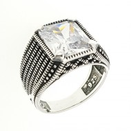 beyaz zirkon taşlı 925 ayar gümüş erkek yüzük : 02289 beyaz zirkon taşlı 925 ayar gümüş erkek yüzük : 02289